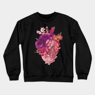 Blooming Roses Heart Crewneck Sweatshirt